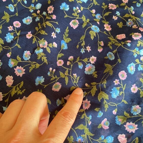 Abercrombie & Fitch Navy Halter Chiffon Floral High  Low Hem Maxi Dress Size XS - Picture 12 of 12